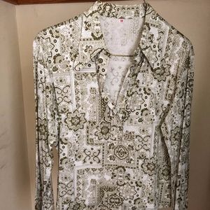 Vintage Arabesque Pattern Blouse